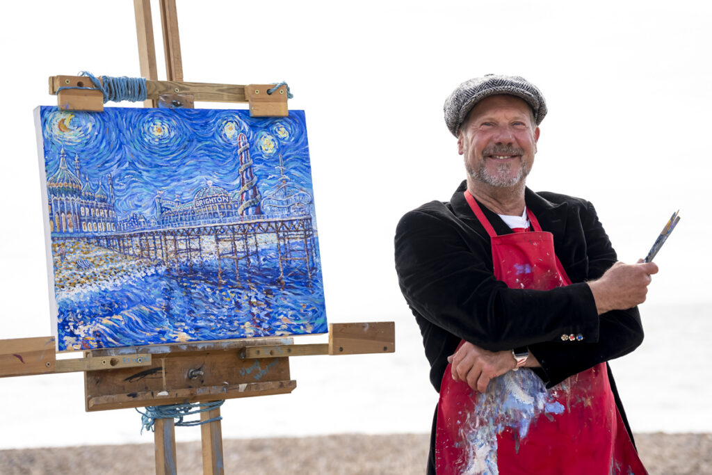 local artist pauly the painter portrait shoot Brighton